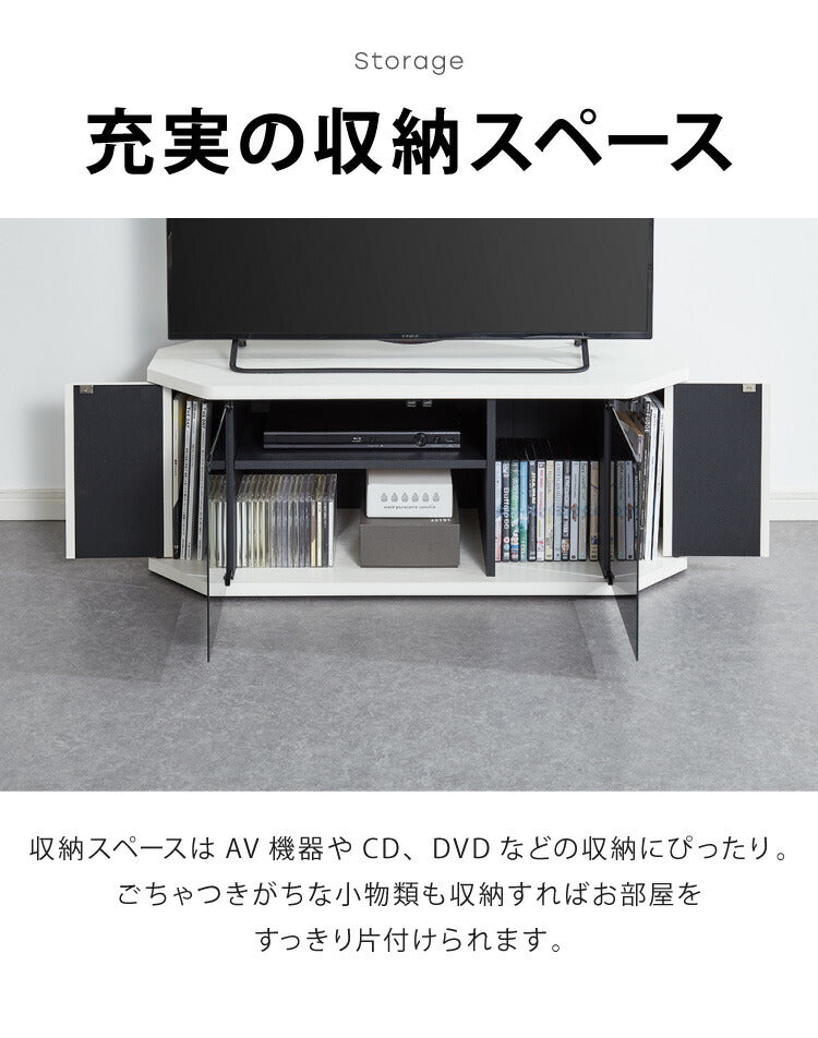 テレビ台 コーナー テレビラック ラック テレビ 角 幅100 RCA-1000AV-CR TV台 AVラック テレビボード キャスター コーナーボード(代引不可)