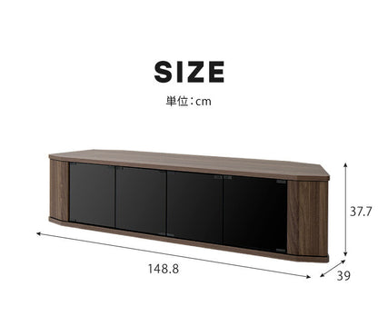 テレビ台 コーナー テレビラック ラック テレビ 角 幅149 RCA-1500AV-CR TV台 AVラック テレビボード キャスター コーナーボード(代引不可)