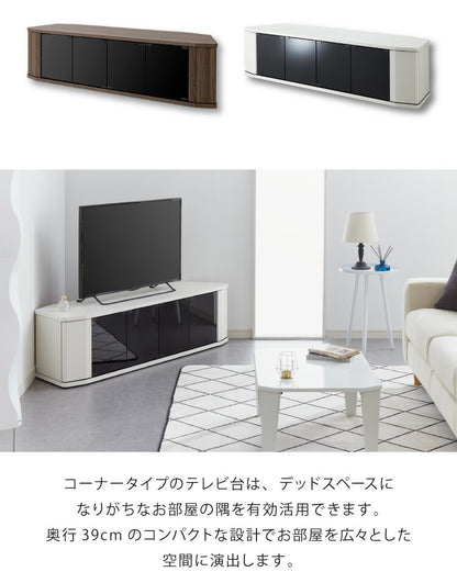 テレビ台 コーナー テレビラック ラック テレビ 角 幅149 RCA-1500AV-CR TV台 AVラック テレビボード キャスター コーナーボード(代引不可)
