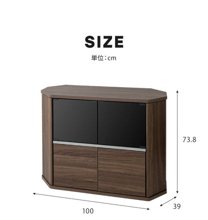 テレビ台 コーナー テレビラック ラック テレビ 角 幅100 RCA-7510AV-CR TV台 AVラック テレビボード キャスター コーナーボード(代引不可)