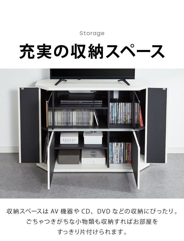 テレビ台 コーナー テレビラック ラック テレビ 角 幅100 RCA-7510AV-CR TV台 AVラック テレビボード キャスター コーナーボード(代引不可)