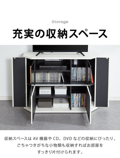 テレビ台 コーナー テレビラック ラック テレビ 角 幅100 RCA-7510AV-CR TV台 AVラック テレビボード キャスター コーナーボード(代引不可)