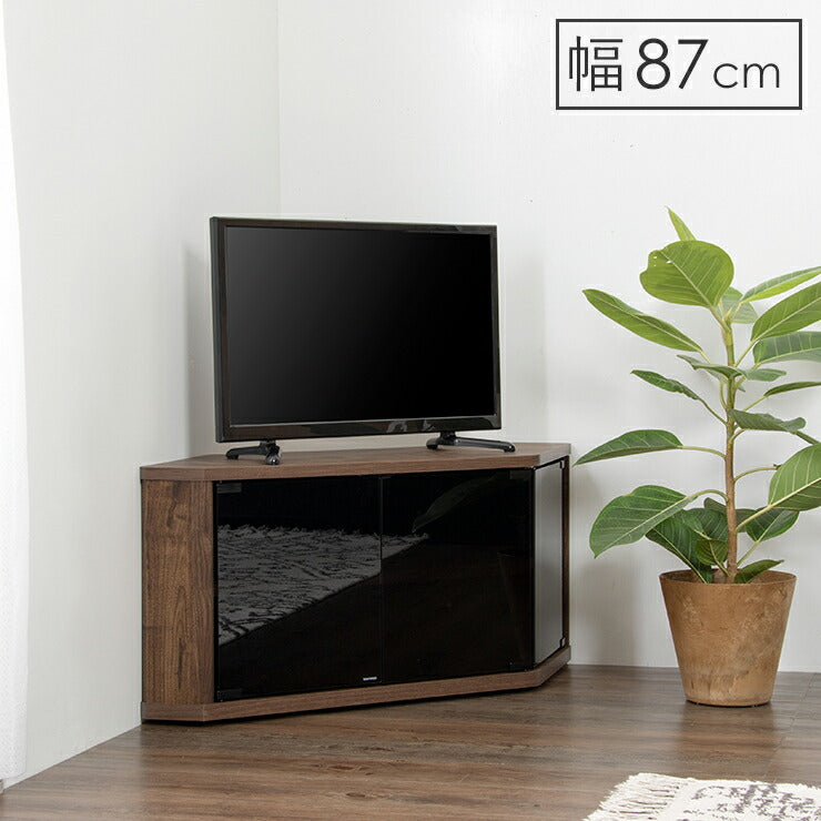 コーナーテレビ台 幅87 32型 32インチ TV台 テレビラック テレビ台 コーナーラック コーナー 角 コンパクト 小型 おしゃれ(代引不可)