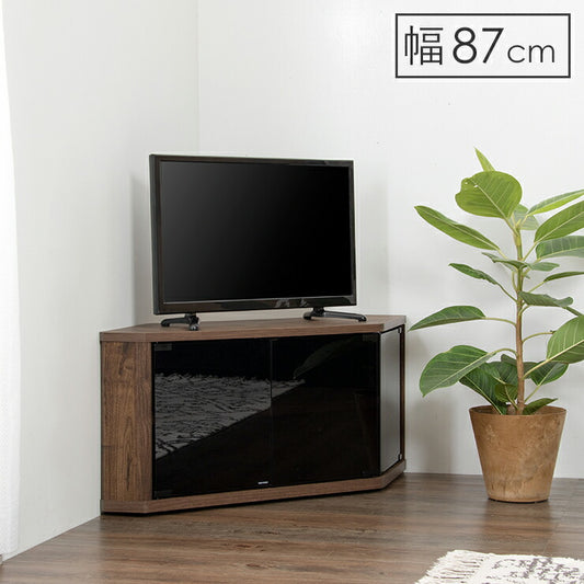 コーナーテレビ台 幅87 32型 32インチ TV台 テレビラック テレビ台 コーナーラック コーナー 角 コンパクト 小型 おしゃれ(代引不可)