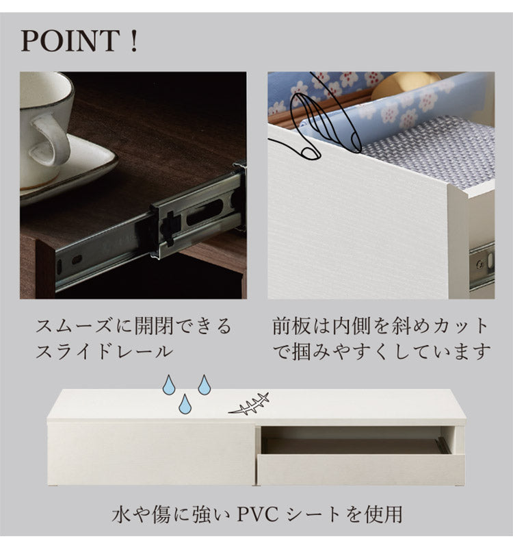 スライドトレー レンジ下トレー スライド レンジ下 スライドテーブル 完成品 引き出し レンジ置き 省スペース キッチン 2連 収納 引き出し ちょい置き ルーデフト(代引不可)