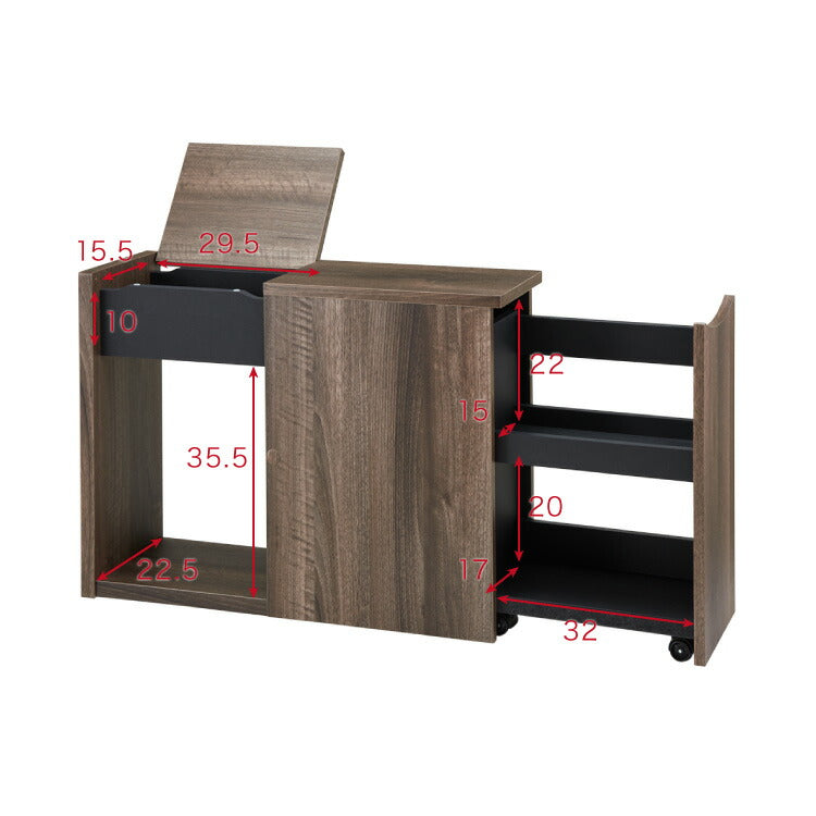 木目調 ソファサイド 収納庫 サイドテーブル ナイトテーブル 脇机 袖机 引き出し 本棚 コミックラック マンガ ブックラック(代引不可)