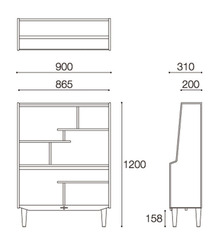 EDDA・オープンシェルフ チェスト ナチュラル ビンテージ おしゃれ シンプル モダン リビング 新生活 一人暮らし(代引不可)