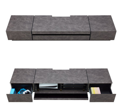 完成品 テレビ台 ストーン調 石目調 テレビボード TV台 AVボード AV台 収納 86インチ対応 幅200 リビング収納 ローボード 収納家具 木製 ウォールナット(代引不可)