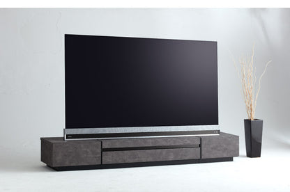 完成品 テレビ台 ストーン調 石目調 テレビボード TV台 AVボード AV台 収納 86インチ対応 幅200 リビング収納 ローボード 収納家具 木製 ウォールナット(代引不可)