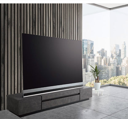 完成品 テレビ台 ストーン調 石目調 テレビボード TV台 AVボード AV台 収納 86インチ対応 幅200 リビング収納 ローボード 収納家具 木製 ウォールナット(代引不可)