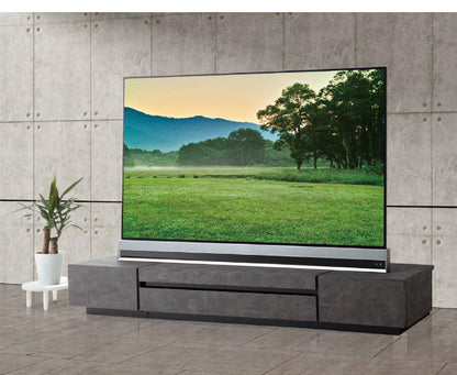 完成品 テレビ台 ストーン調 石目調 テレビボード TV台 AVボード AV台 収納 86インチ対応 幅200 リビング収納 ローボード 収納家具 木製 ウォールナット(代引不可)