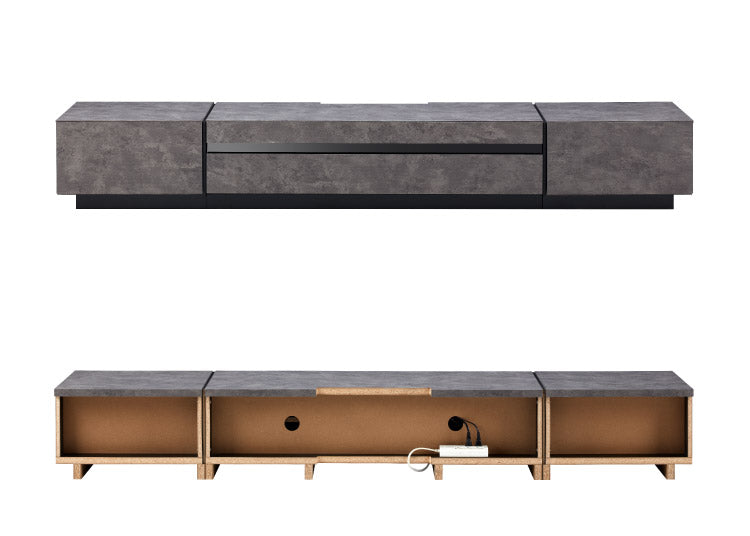 完成品 テレビ台 ストーン調 石目調 テレビボード TV台 AVボード AV台 収納 86インチ対応 幅200 リビング収納 ローボード 収納家具 木製 ウォールナット(代引不可)