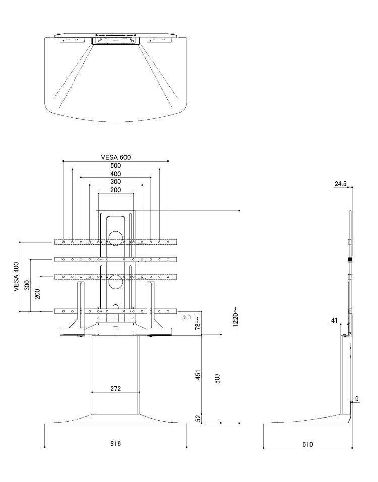 インテリアテレビスタンド ハイタイプ 48~77V 対応 壁寄せテレビ台 TVスタンド 背面収納 コード収納 震度7耐震試験済み 壁よせテレビ台 WS-F820(代引不可)