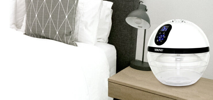 空気清浄機 小型 バイオナースボール DX「水で空気を洗う」 アロマ空気清浄機 大容量 除菌 消臭付 タイマー機能 PM2.5 対応 花粉 黄砂 LEDライト シャンパンゴールド ウッドスタイル 水空気洗浄器 ソウイジャパン