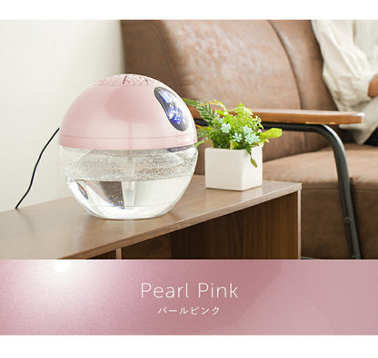 空気清浄機 小型 バイオナースボール DX「水で空気を洗う」 アロマ空気清浄機 大容量 除菌 消臭付 タイマー機能 PM2.5 対応 花粉 黄砂 LEDライト シャンパンゴールド ウッドスタイル 水空気洗浄器 ソウイジャパン