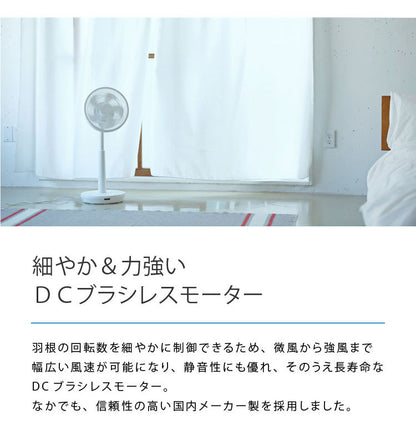 扇風機 サーキュレーター 省エネ DC 3D首振り シロカ siroca 強風 風量8段階 部屋干し 羽根約23cm 寝室 衣類乾燥 組立不要 暑さ対策 オンオフタイマー リビング 静か 一人暮らし SF-C213