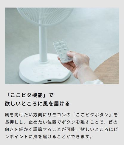 DCリビング扇風機 しゃがみま扇 フロア扇 ボタン 足で操作 オン/オフタイマー 静音 自動首振り 空気循環 衣類乾燥 真上 室温 自動検知 高さ調節 リズム風 サーキュレーター siroca