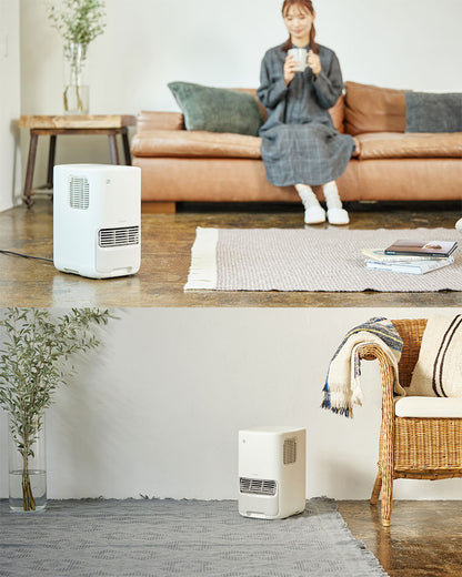 シロカ 加湿機能付き セラミックファンヒーター おしゃれ ポカプラス 加湿器 ヒーター 湿度設定 湿度センサー 加湿器 足元 節電 節約 省エネ siroca SH-3D151 ホワイト