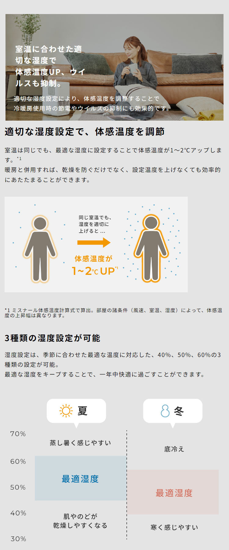 シロカ 加湿機能付き セラミックファンヒーター おしゃれ ポカプラス 加湿器 ヒーター 湿度設定 湿度センサー 加湿器 足元 節電 節約 省エネ siroca SH-3D151 ホワイト
