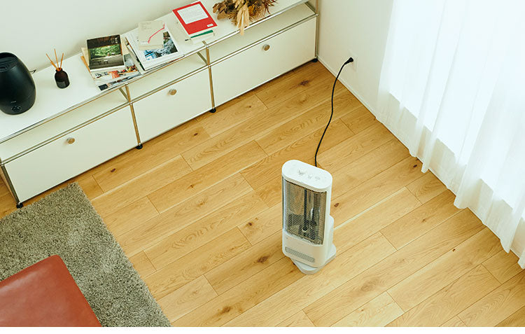 シロカ 足元ファンヒーター付き 遠赤外線暖房機 にこポカ SH-FC131 ホワイト siroca 省エネ 切タイマー機能 首振り ぬくもり持続