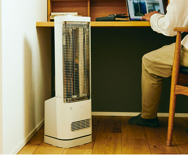 シロカ 足元ファンヒーター付き 遠赤外線暖房機 にこポカ SH-FC131 ホワイト siroca 省エネ 切タイマー機能 首振り ぬくもり持続