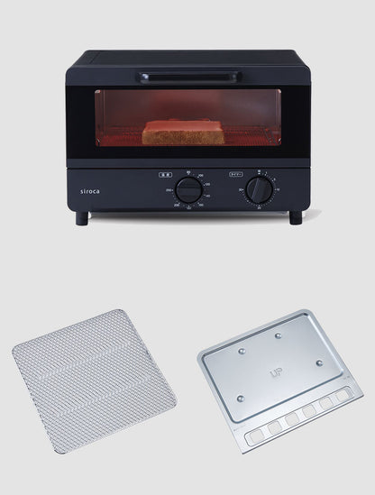 siroca オーブントースター ST-211K 4枚焼き 広々 ムラなし ヒーター上下4本 お手入れ簡単 タイマー最大30分 80~250度 ブラック シロカ