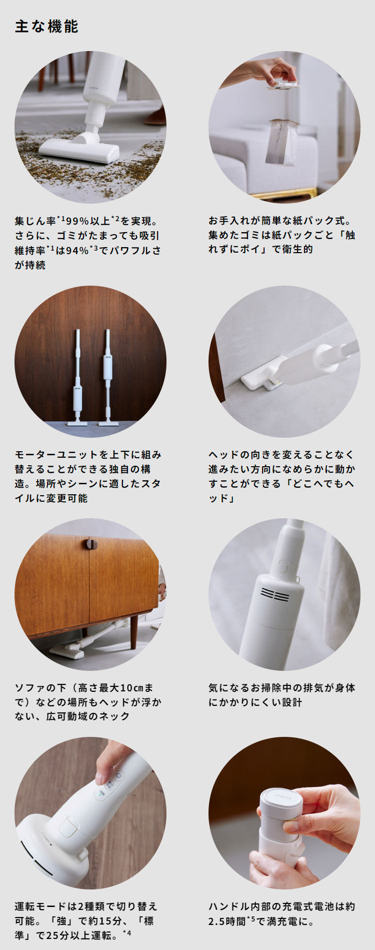 siroca 紙パック式 コードレス スティッククリーナー らくらクリーナー SV-SK151W 触れずにポイ パワフル吸引 集じん シロカ ホワイト