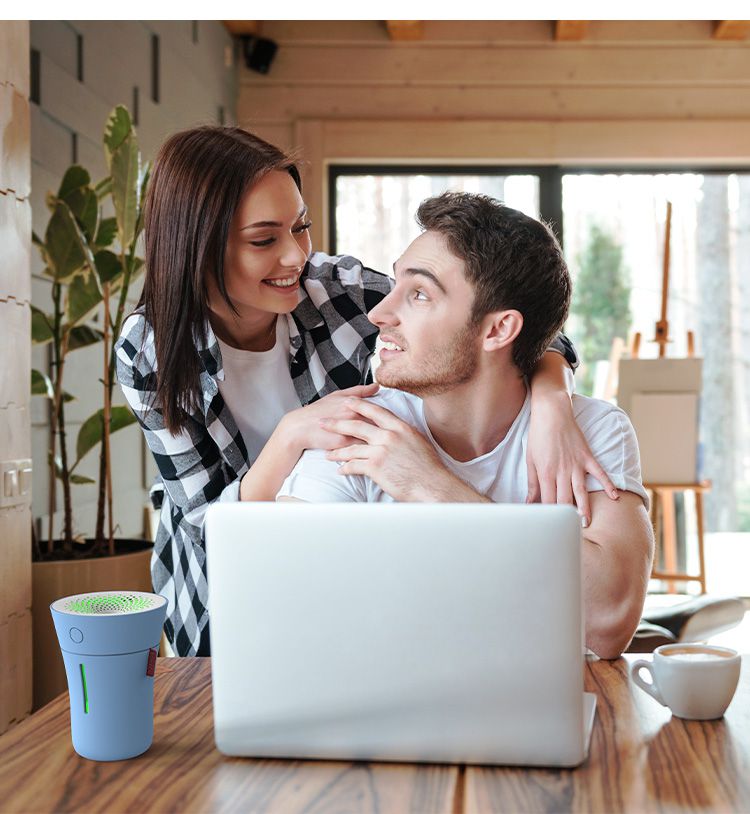 BONECO ボネコ 超音波加湿器 U50 blue オフィス 車内 コンパクト 加湿器 LED付 200ml 乾燥 対策 潤い 冬 インテリア おしゃれ 超音波式 インテリアライト 小型 加湿 ナイトライト