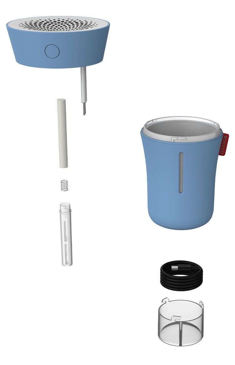 BONECO ボネコ 超音波加湿器 U50 blue オフィス 車内 コンパクト 加湿器 LED付 200ml 乾燥 対策 潤い 冬 インテリア おしゃれ 超音波式 インテリアライト 小型 加湿 ナイトライト