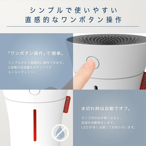 BONECO ボネコ 超音波加湿器 U50 White オフィス 車内 コンパクト 加湿器 LED付 0.2L