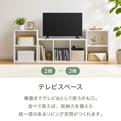カラーボックス 2段 固定棚 幅42 奥行29 高さ60 木製 本棚 収納ボックス 収納 二段 書棚 BOX テレビ台 収納用品 押入れ収納 組み合わせ