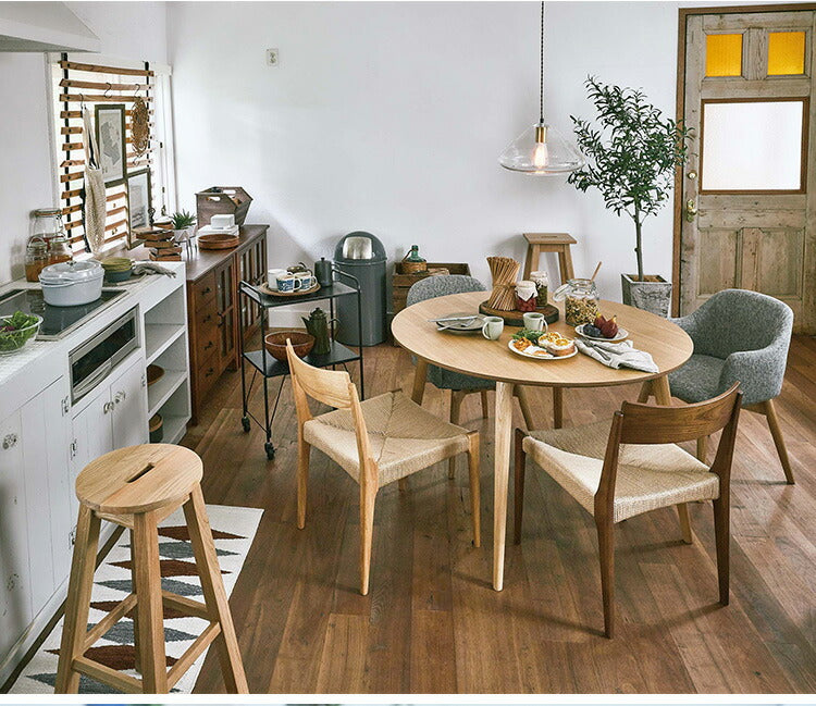 ペーパーコード ダイニングチェア 木製 木脚 ACE-73 東谷 スツール チェア チェアー 椅子 イス 背もたれなし おしゃれ リゾート アジアン シンプル ナチュラル ブラウン 新生活(代引不可)