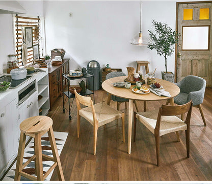 【同色2脚セット】ペーパーコード ダイニングチェア 木製 木脚 ACE-73 東谷 スツール チェア チェアー 椅子 イス 背もたれなし おしゃれ リゾート アジアン シンプル ナチュラル ブラウン 新生活(代引不可)