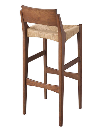 ペーパーコード ハイチェア 木製 木脚 スツール チェア カウンターチェア 椅子 イス 背もたれなし おしゃれ リゾート アジアン シンプル ナチュラル ブラウン 新生活(代引不可)