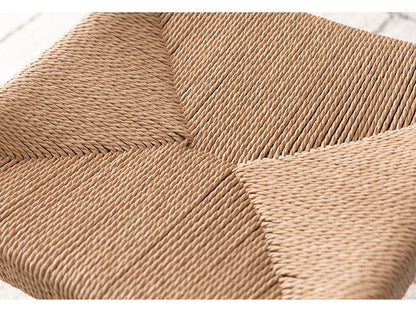 ペーパーコード木製 木脚 スツール チェア チェアー 椅子 イス 背もたれなし おしゃれ リゾート アジアン シンプル ナチュラル ブラウン オットマン(代引不可)