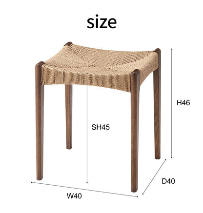 ペーパーコード木製 木脚 スツール チェア チェアー 椅子 イス 背もたれなし おしゃれ リゾート アジアン シンプル ナチュラル ブラウン オットマン(代引不可)