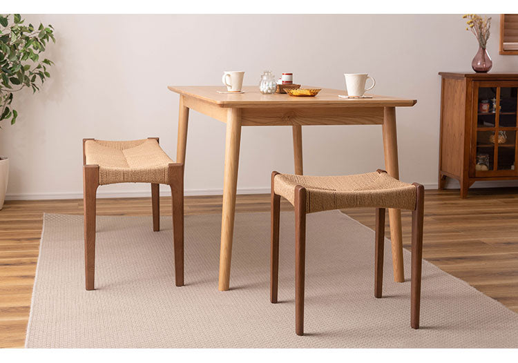 ペーパーコード木製 木脚 スツール チェア チェアー 椅子 イス 背もたれなし おしゃれ リゾート アジアン シンプル ナチュラル ブラウン オットマン(代引不可)