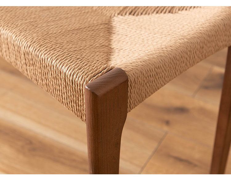 ペーパーコード ベンチ 幅105cm ダイニングベンチ 長椅子 チェア チェアー 椅子 イス 背もたれなし おしゃれ 木製 木脚 リゾート アジアン シンプル ナチュラル ブラウン(代引不可)