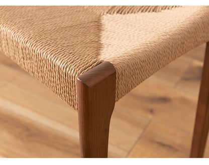 ペーパーコード ベンチ 幅105cm ダイニングベンチ 長椅子 チェア チェアー 椅子 イス 背もたれなし おしゃれ 木製 木脚 リゾート アジアン シンプル ナチュラル ブラウン(代引不可)