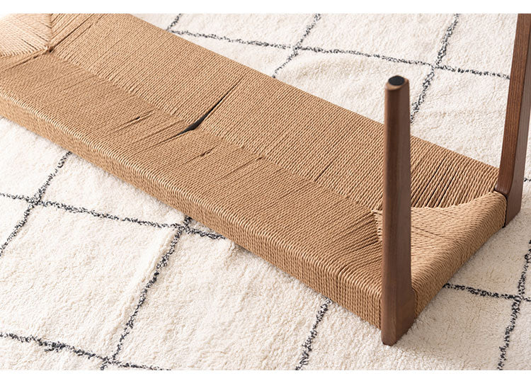 ペーパーコード ベンチ 幅105cm ダイニングベンチ 長椅子 チェア チェアー 椅子 イス 背もたれなし おしゃれ 木製 木脚 リゾート アジアン シンプル ナチュラル ブラウン(代引不可)