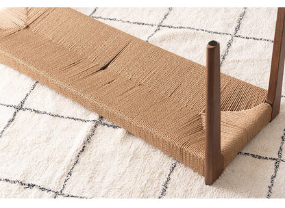 ペーパーコード ベンチ 幅105cm ダイニングベンチ 長椅子 チェア チェアー 椅子 イス 背もたれなし おしゃれ 木製 木脚 リゾート アジアン シンプル ナチュラル ブラウン(代引不可)