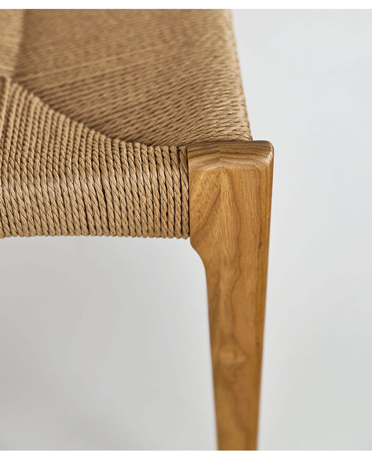 ペーパーコード ベンチ 幅105cm ダイニングベンチ 長椅子 チェア チェアー 椅子 イス 背もたれなし おしゃれ 木製 木脚 リゾート アジアン シンプル ナチュラル ブラウン(代引不可)