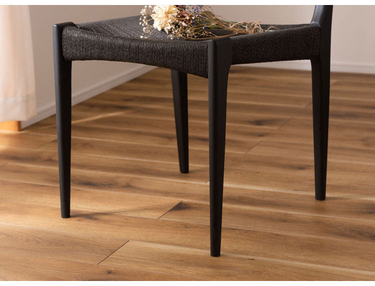 ペーパーコードチェア ダイニングチェア イス 椅子 いす ペーパーコード 天然木 アッシュ ウレタン塗装 ブラック 黒 シンプル ナチュラル 北欧 インテリア おしゃれ 新生活 一人暮らし(代引不可)