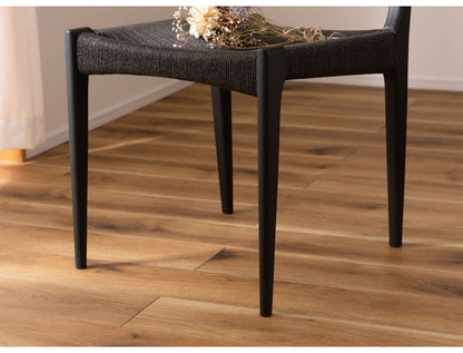 ペーパーコードチェア ダイニングチェア イス 椅子 いす ペーパーコード 天然木 アッシュ ウレタン塗装 ブラック 黒 シンプル ナチュラル 北欧 インテリア おしゃれ 新生活 一人暮らし(代引不可)