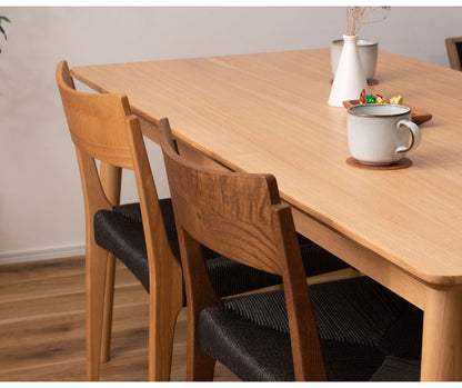 ペーパーコードチェア ダイニングチェア イス 椅子 いす ペーパーコード 天然木 アッシュ ウレタン塗装 ブラック 黒 シンプル ナチュラル 北欧 インテリア おしゃれ 新生活 一人暮らし(代引不可)