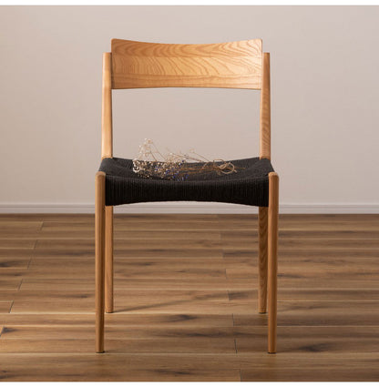 ペーパーコードチェア ダイニングチェア イス 椅子 いす ペーパーコード 天然木 アッシュ ウレタン塗装 ブラック 黒 シンプル ナチュラル 北欧 インテリア おしゃれ 新生活 一人暮らし(代引不可)