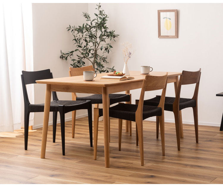 ペーパーコードチェア ダイニングチェア イス 椅子 いす ペーパーコード 天然木 アッシュ ウレタン塗装 ブラック 黒 シンプル ナチュラル 北欧 インテリア おしゃれ 新生活 一人暮らし(代引不可)