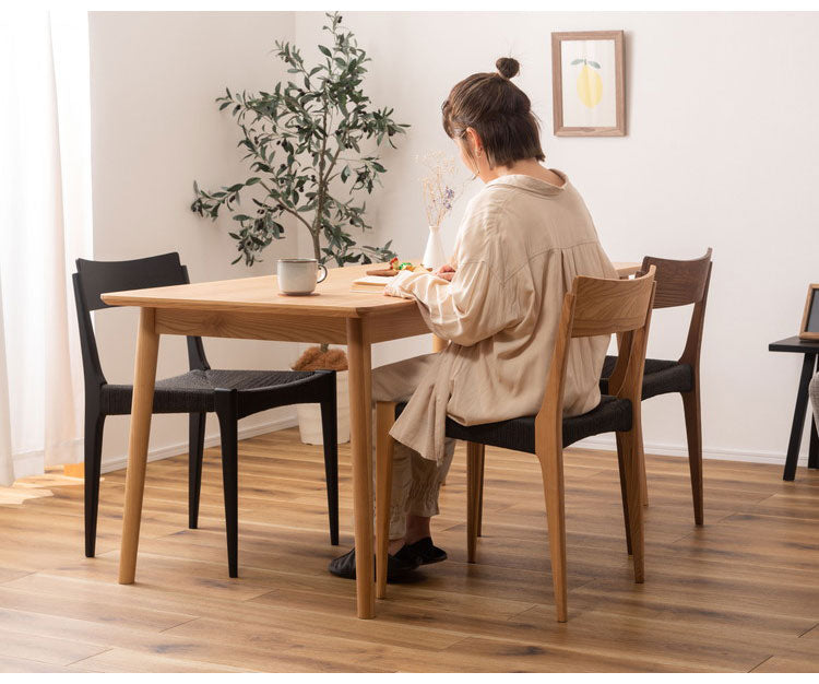 ペーパーコードチェア ダイニングチェア イス 椅子 いす ペーパーコード 天然木 アッシュ ウレタン塗装 ブラック 黒 シンプル ナチュラル 北欧 インテリア おしゃれ 新生活 一人暮らし(代引不可)
