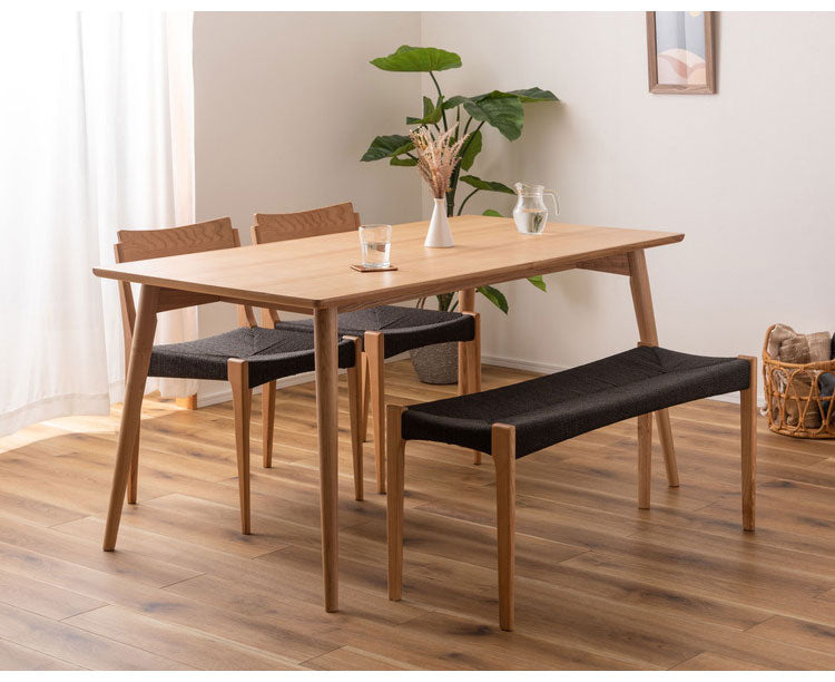 ペーパーコードベンチ ベンチ チェア イス 椅子 いす ペーパーコード 天然木 アッシュ ウレタン塗装 ブラック 黒 シンプル ナチュラル 北欧 シック インテリア 一人暮らし おしゃれ(代引不可)