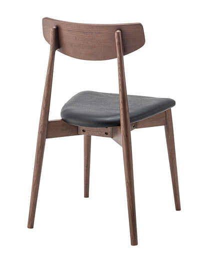 ダイニングチェア チェア チェアー おしゃれ 椅子 いす イス モダン 木製 天然木 ミッドセンチュリー シンプル アームレス 肘なし 背もたれ 合皮 ソフトレザー 座面高 45cm 完成品(代引不可)